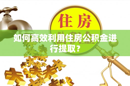 垣曲如何高效利用住房公积金进行提取？